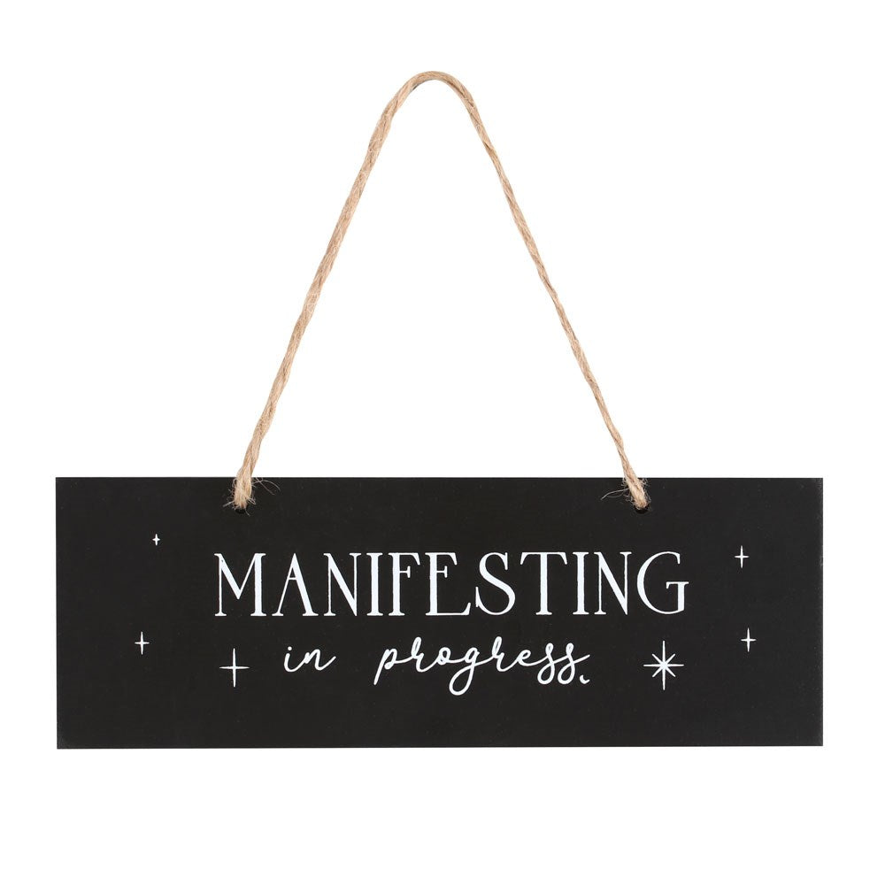 Manifesting in progress sign