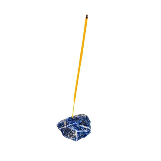 Sodalite crystal incense stick holder